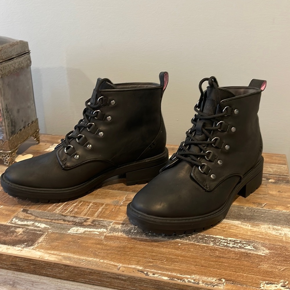 Cole Haan boots black leather worn once
